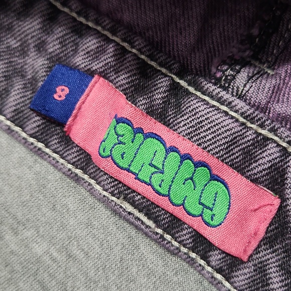 EMPYRE High Rise Baggy Relaxed Wide Leg Acid Wash Purple Skater "Mom" Jeans - Picture 11 of 17